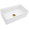 Ruvati Matte Gold Satin Brass Basket Strainer Drain Assembly for Thick Fireclay Sinks RVA1039GG - alternate 2